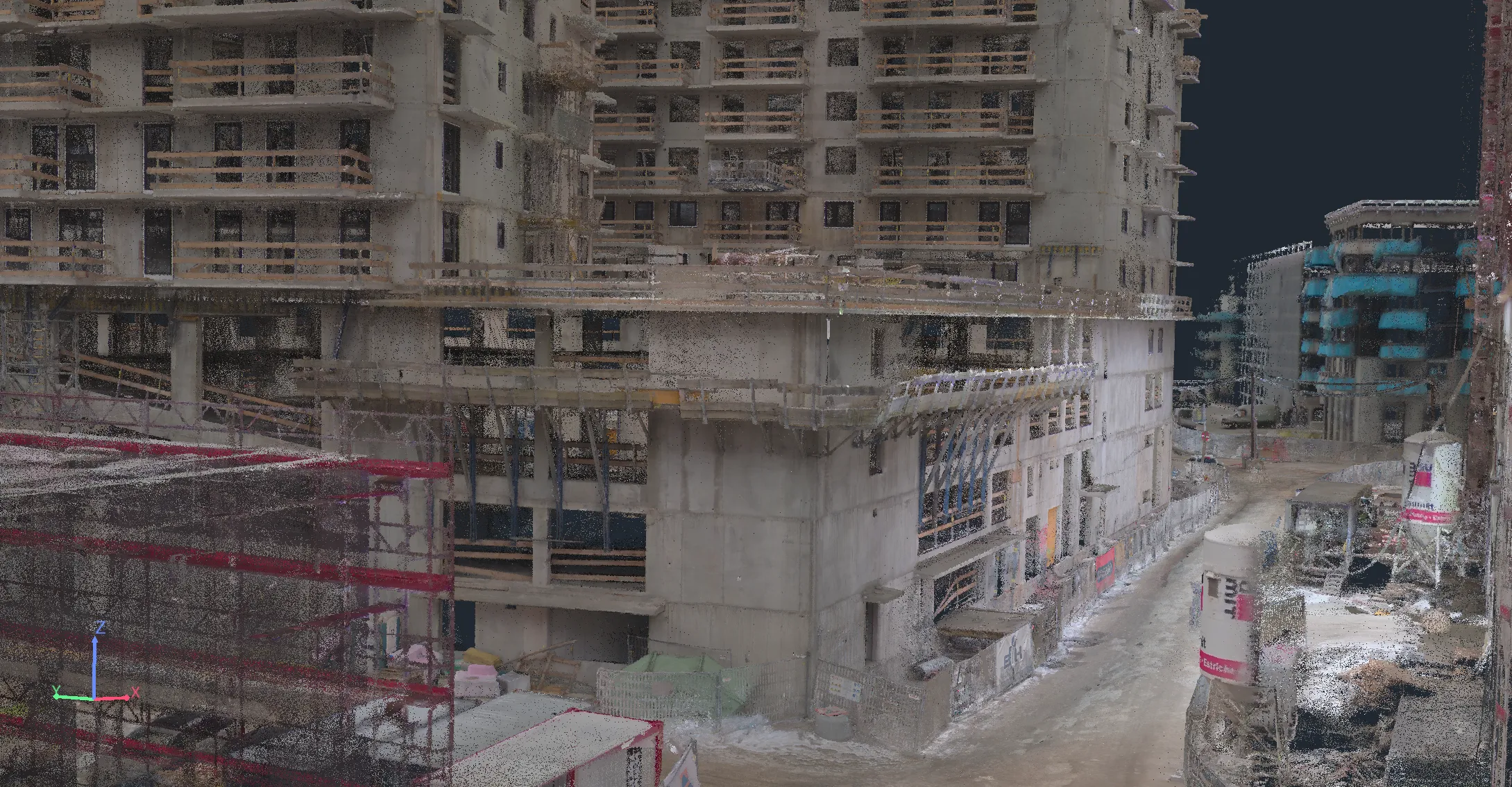 Punktwolke - Rohbau Fassadendetail