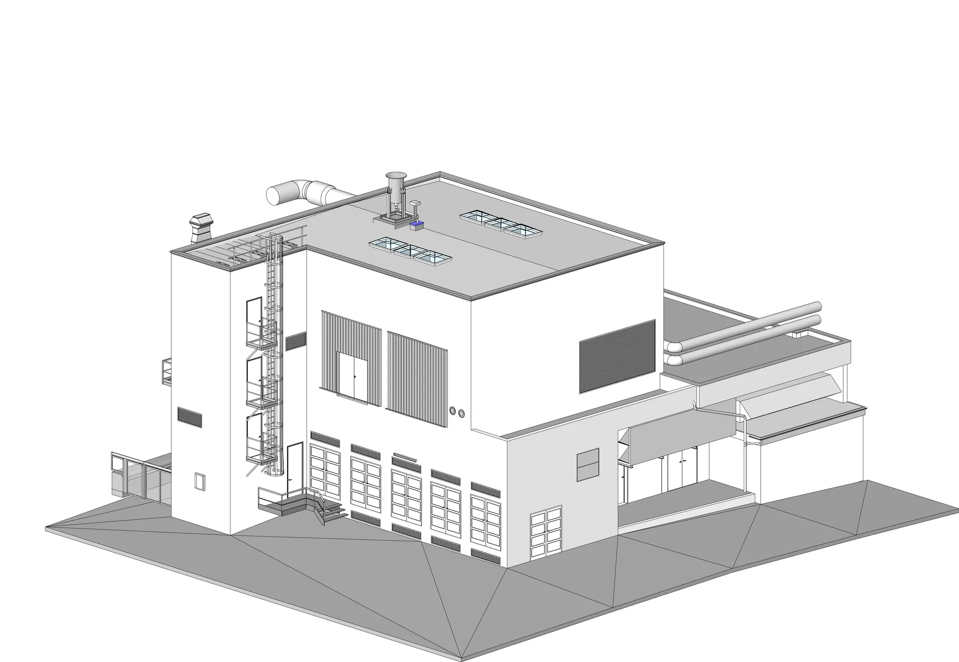 BIM-Modell Au&szlig;enansicht LOD 400