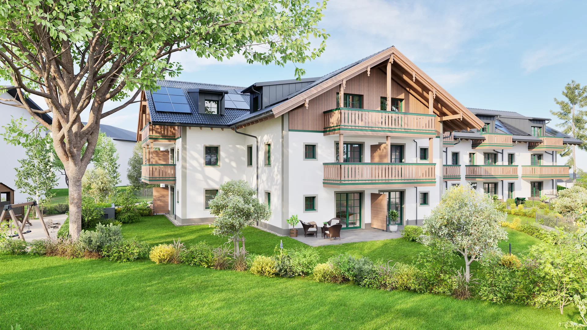 Rendering mit echter Umgebung – Wohnprojekt